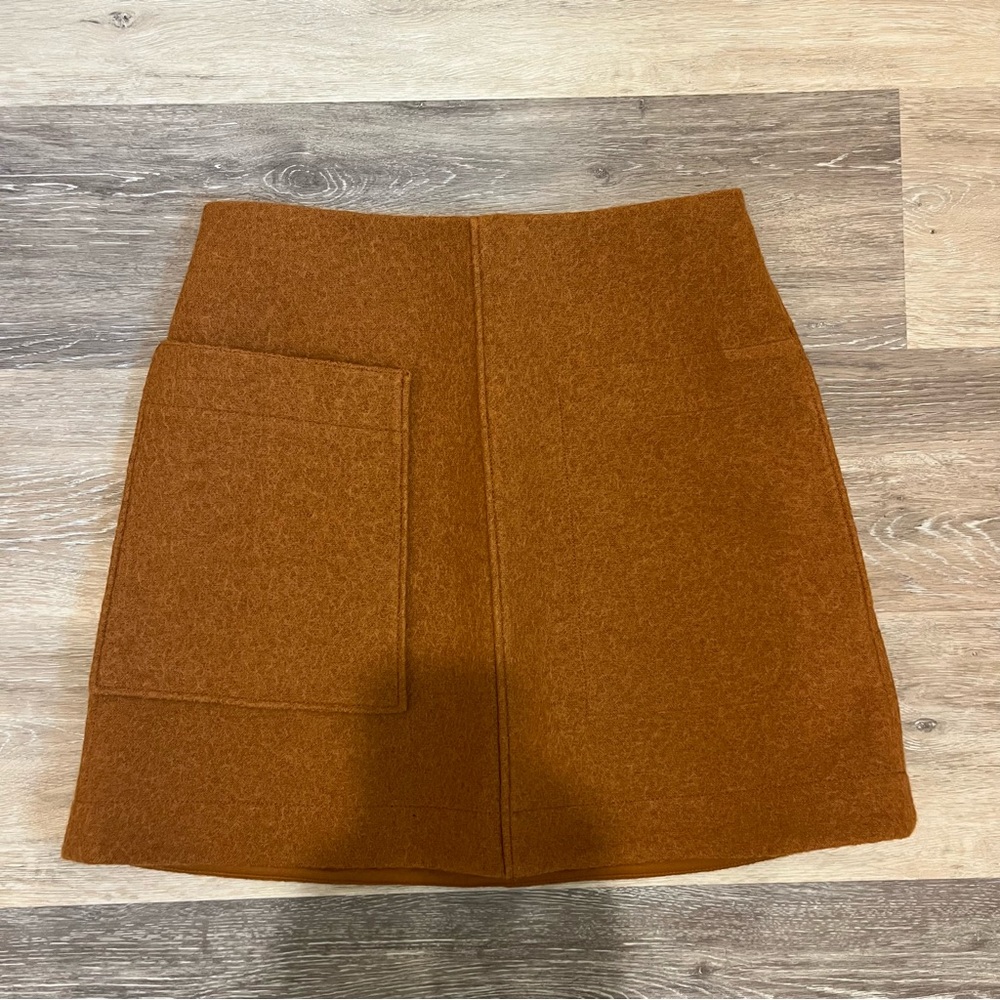 COS Rust Wool Mini Skirt - Picture 13 of 13